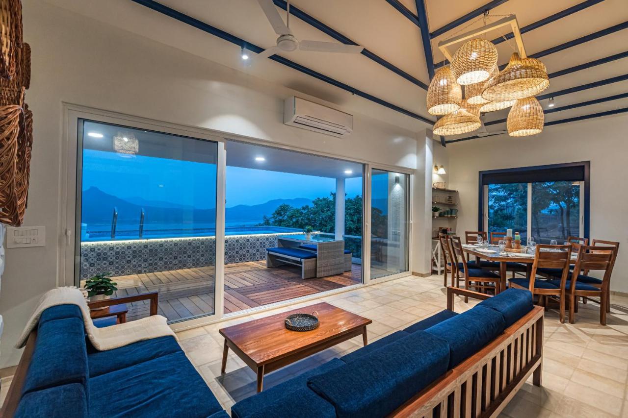 Saffronstays Kaia Waters By Kosha Villas, Pawna - Greek Style Villa With Panoramic View Of Pawna Lake Kolvan Екстер'єр фото